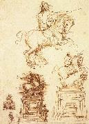 Leonardo  Da Vinci Study for the Trivulzio Equestrian Monument oil painting reproduction